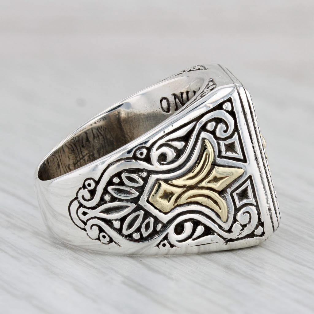 Konstantino Cross Ring Sterling Silver Bronze Size 10 Men's Signet