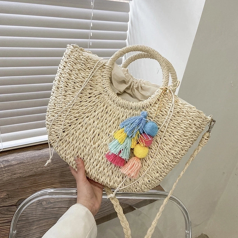 Large Straw Square Bag