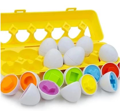 Educational Matching Eggs 3D Puzzle Game 12Pcs