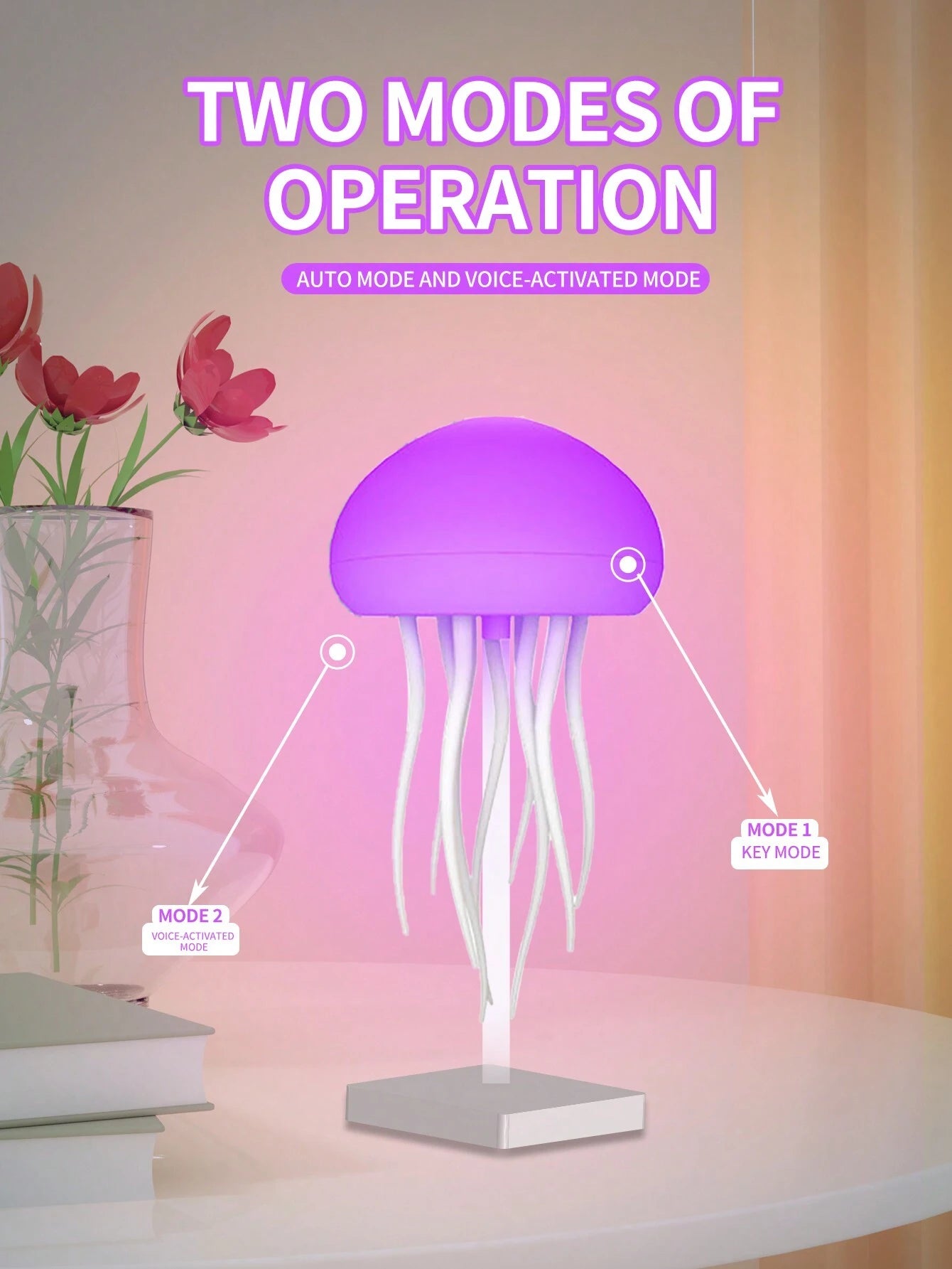 RGB Sound Control Jellyfish Lamp