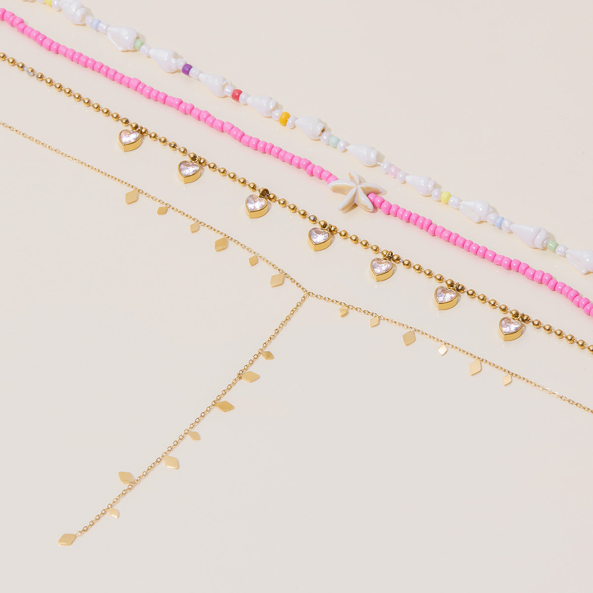Jie Ding Zircon Titanium Steel Necklace Accessories Female Clavicle Chain Hot Style Stainless Steel