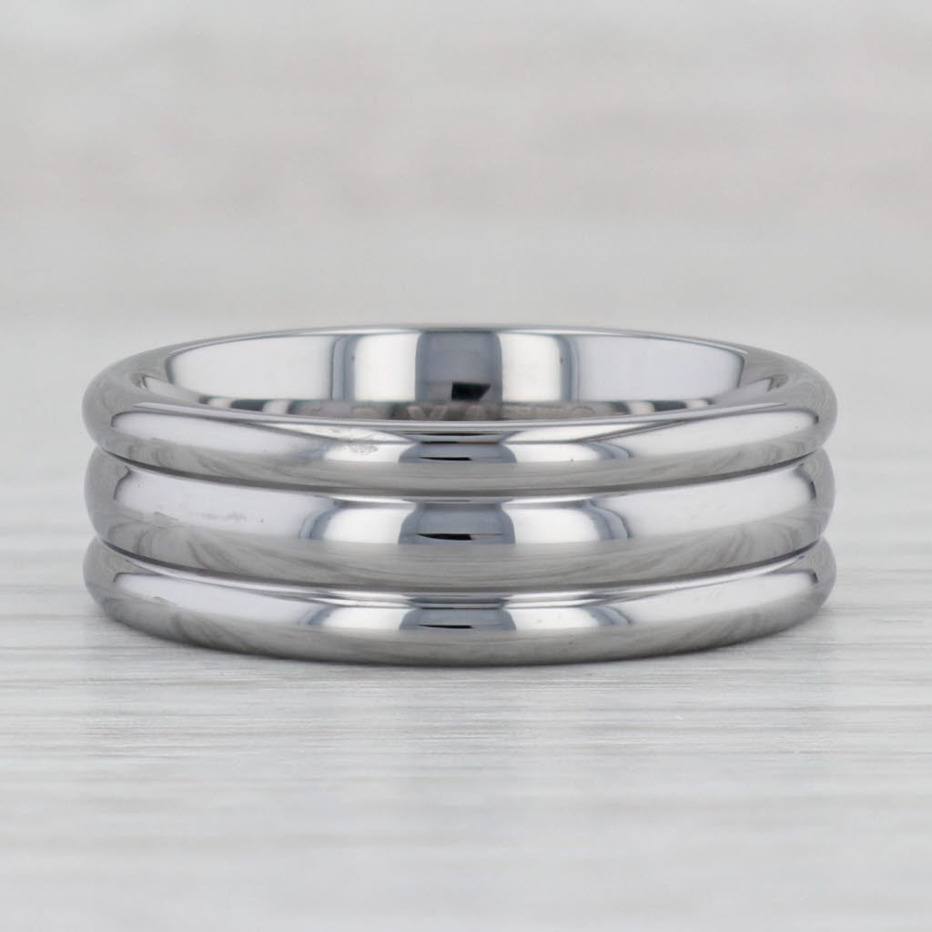 New Beveled Tungsten Carbide Ring Men's Wedding Band Size 11