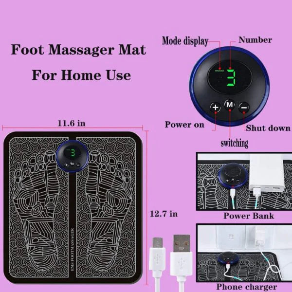 Portable Electric Foot Massager Mat