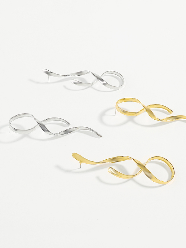 Geometric Solid Color Drop Earrings