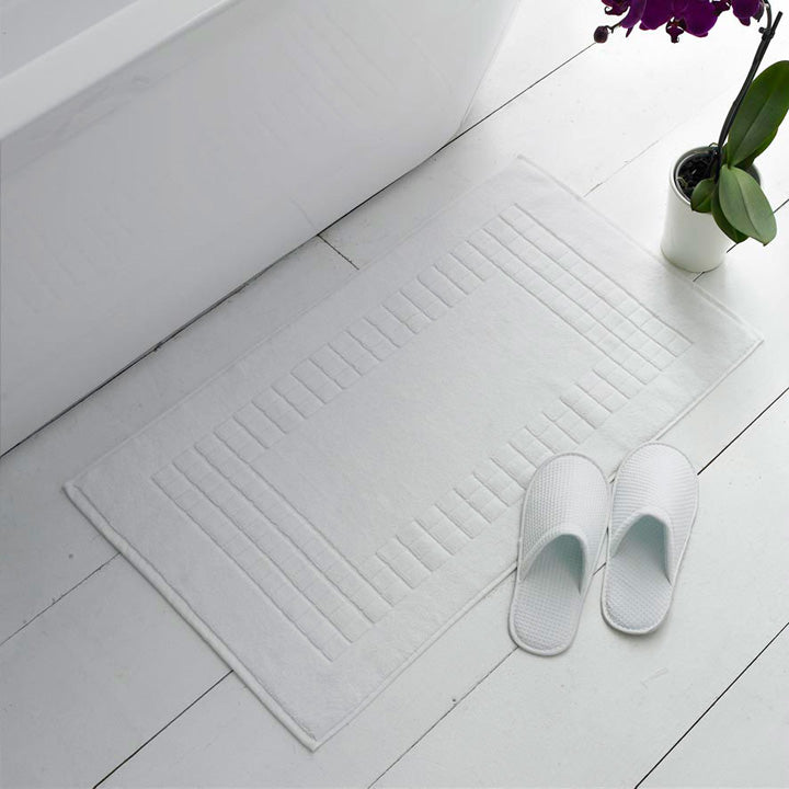 Pure Cotton Towelling Bathmat 1000gsm White