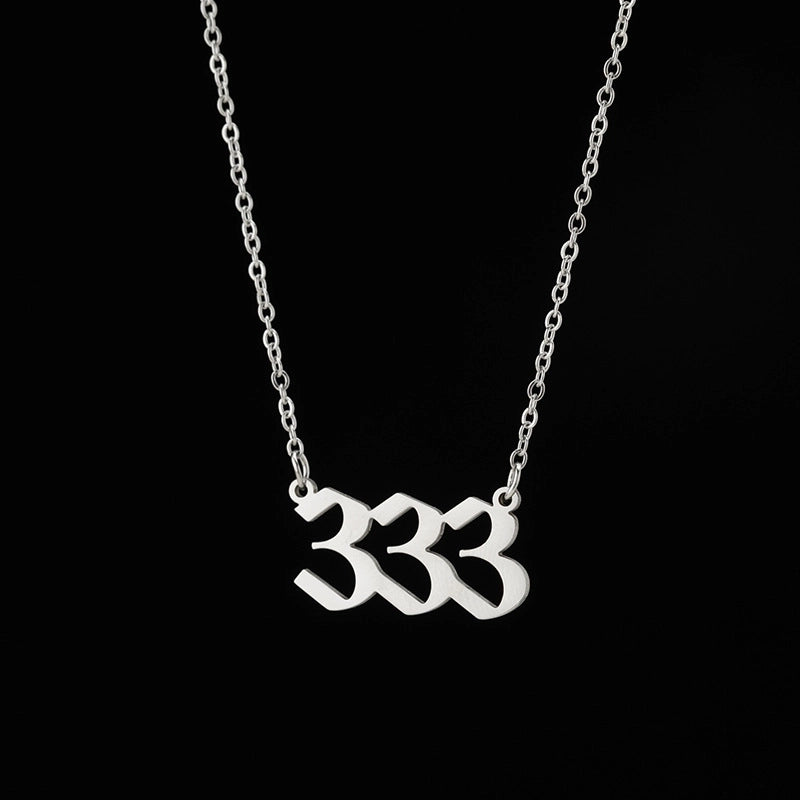 Hip-hop Number Stainless Steel Necklace Plating Stainless Steel Necklaces