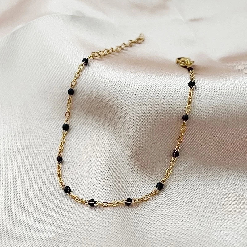 Minimalist Solid Color Stainless Steel Chain Bracelets