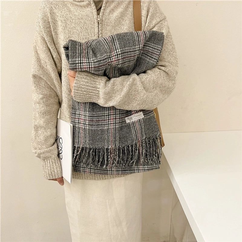 Women's Basic Stripe Viscose Fiber Scarf