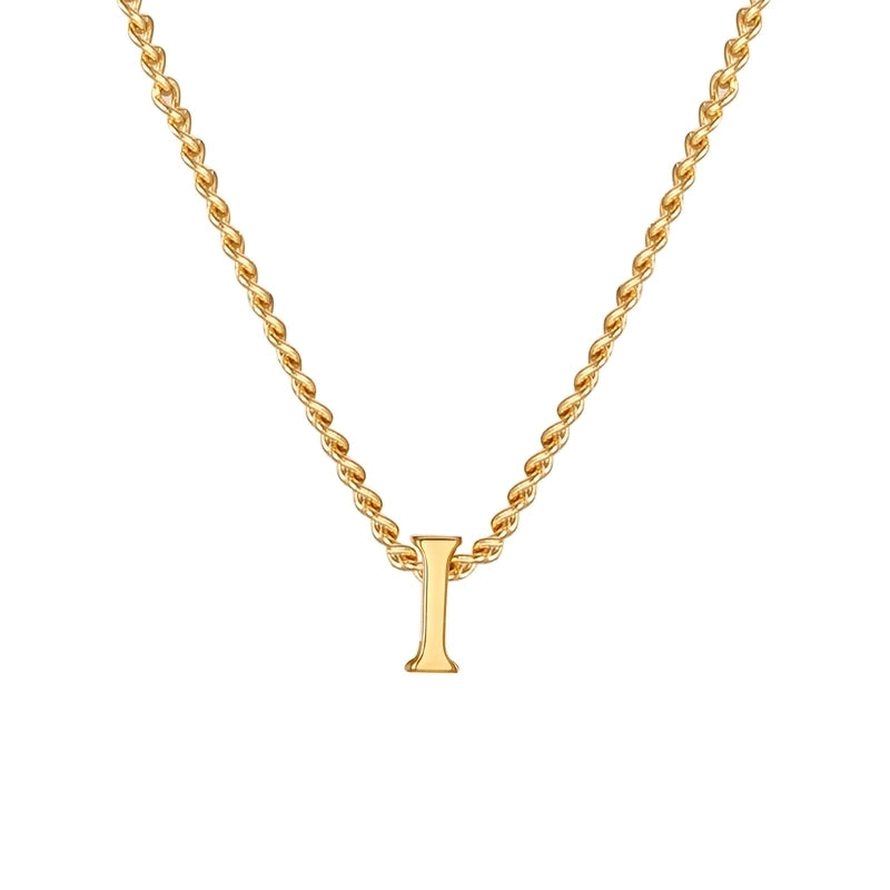Elegant Letter 201 Stainless Steel 18K Gold Plated Pendant Necklace
