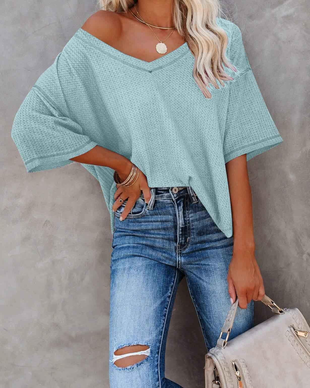 V-Neck Dolman Sleeve Top