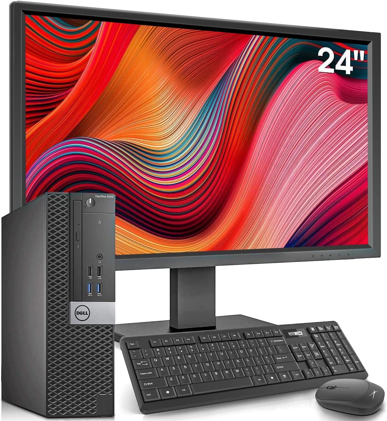 Ordenador de sobremesa Dell OptiPlex con monitor de 24 pulgadas PC y monitor Bundle. i7-6700 3.4GHz.16GB Ram Nuevo 512GB SSD.Intel AC7260 Built-in WiFi Bluetooth.HDMI.Ordenador de sobremesa reacondicionado.Windows 10 Pro (Renovado)