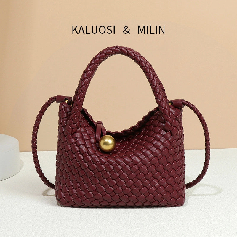 Women's Small Pu Leather Solid Color Elegant Vintage Style Streetwear Square Buckle Handbag