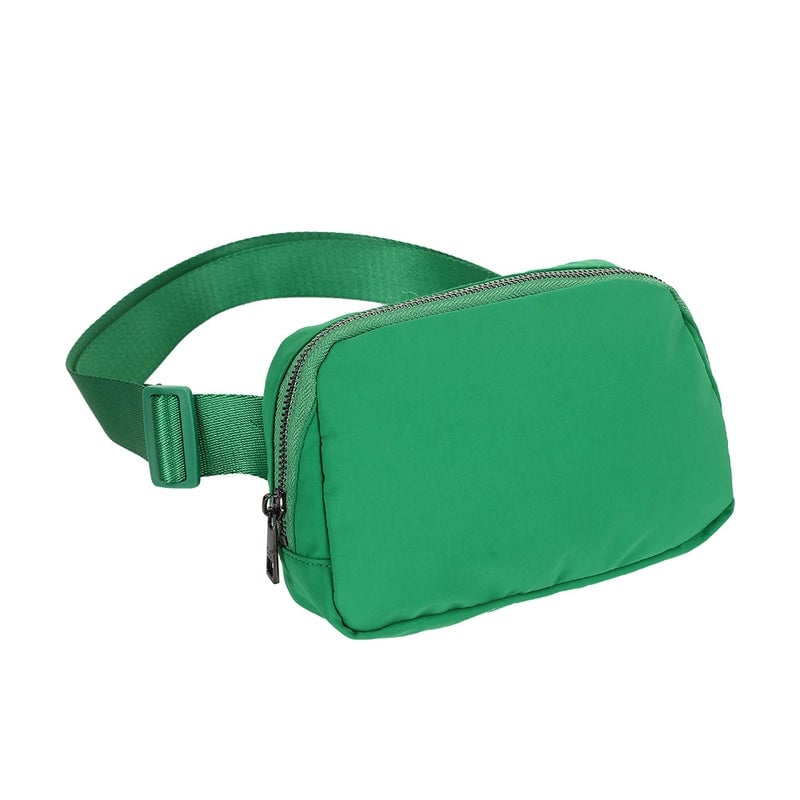 Unisex Basic Solid Color Nylon Waist Bags
