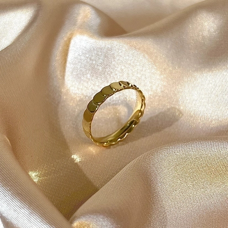 1 Piece Minimalist Heart Shape Bow Knot Titanium Steel Plating Rings
