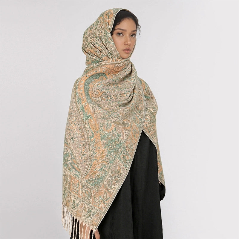Women's Ethnic Style Minimalist Geometric Solid Color Polyester Scarf