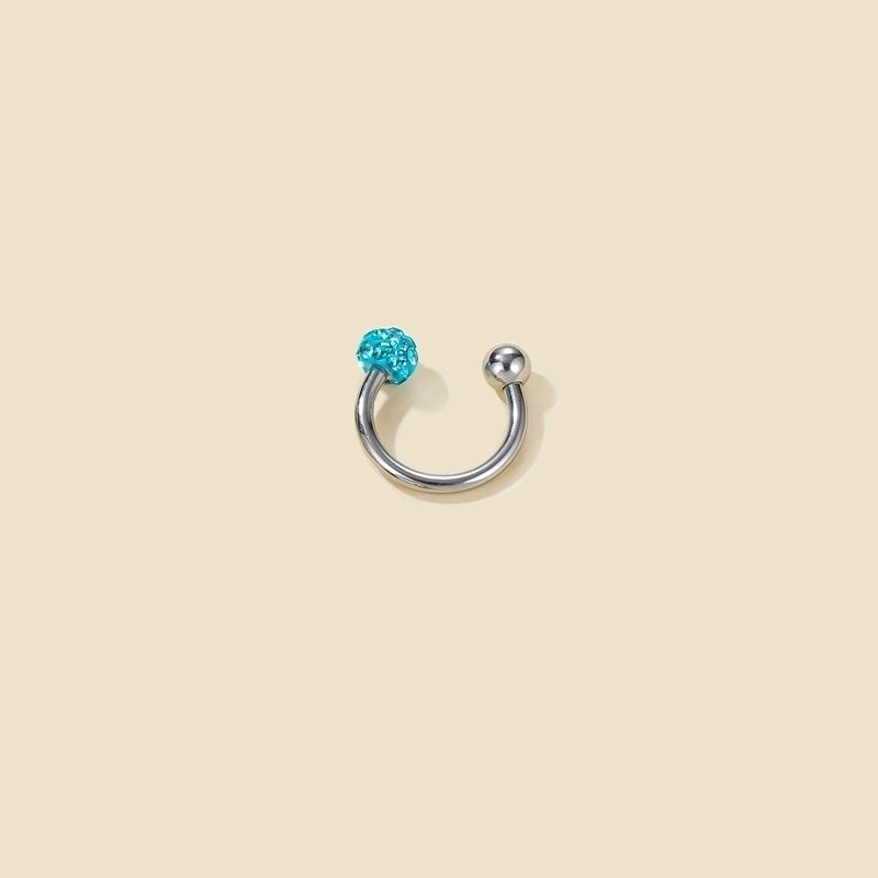 1 Piece Nose Rings & Studs Minimalist Geometric 304 Stainless Steel Rhinestones Nose Rings & Studs