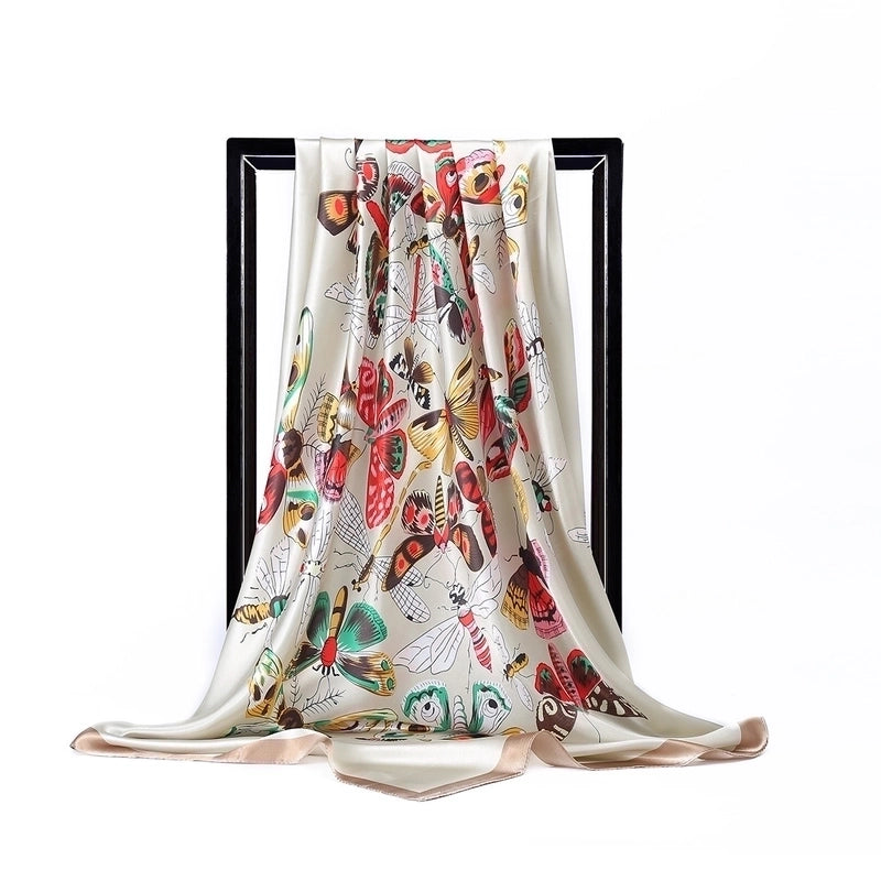 Women's Fashion Printing Satin Printing Silk Scarves