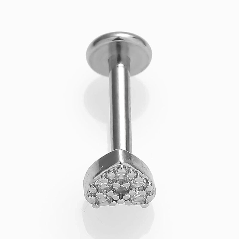 1 Piece Lip Rings Minimalist Commute Leaves Heart Shape Flower 316L Stainless Steel  Inlay Zircon 18K Gold Plated Ear Cartilage Rings & Studs
