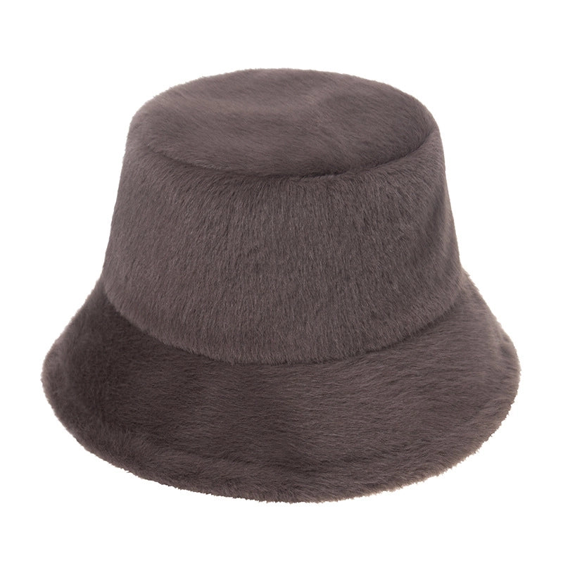 Unisex Fashion Solid Color Flat Eaves Bucket Hat