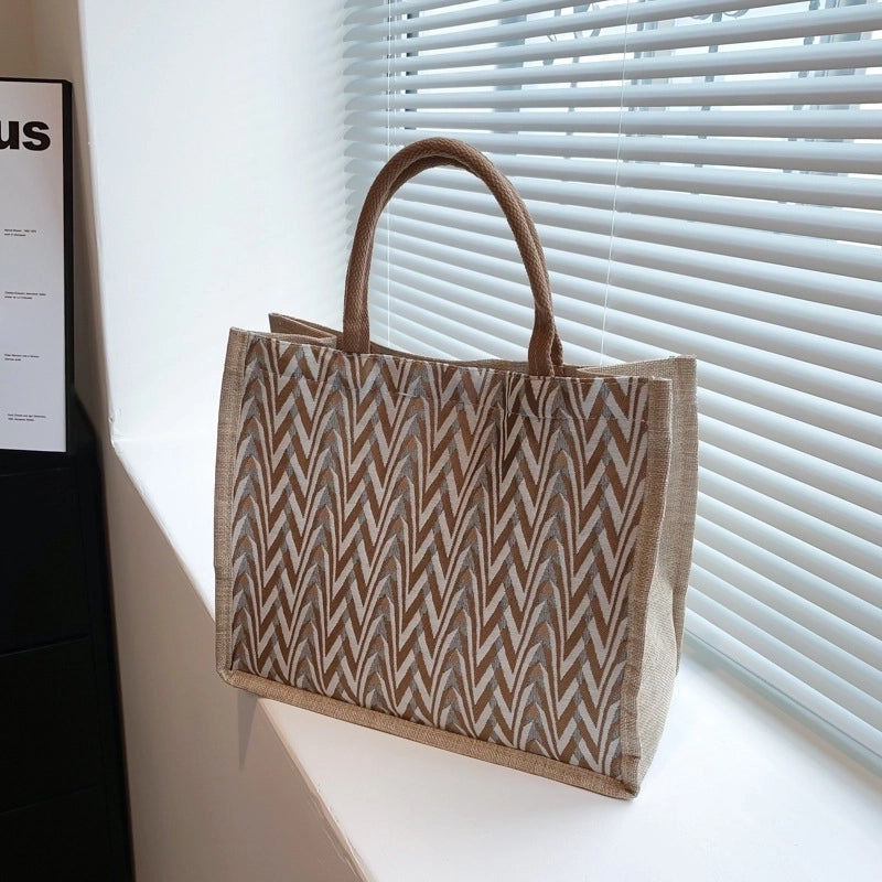 Women's Medium All Seasons Linen Vintage Style Ethnic Style Streetwear Handbag Tote Bag