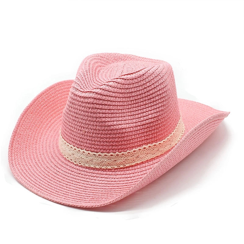 Unisex Classic Style Streetwear Solid Color Flat Eaves Straw Hat