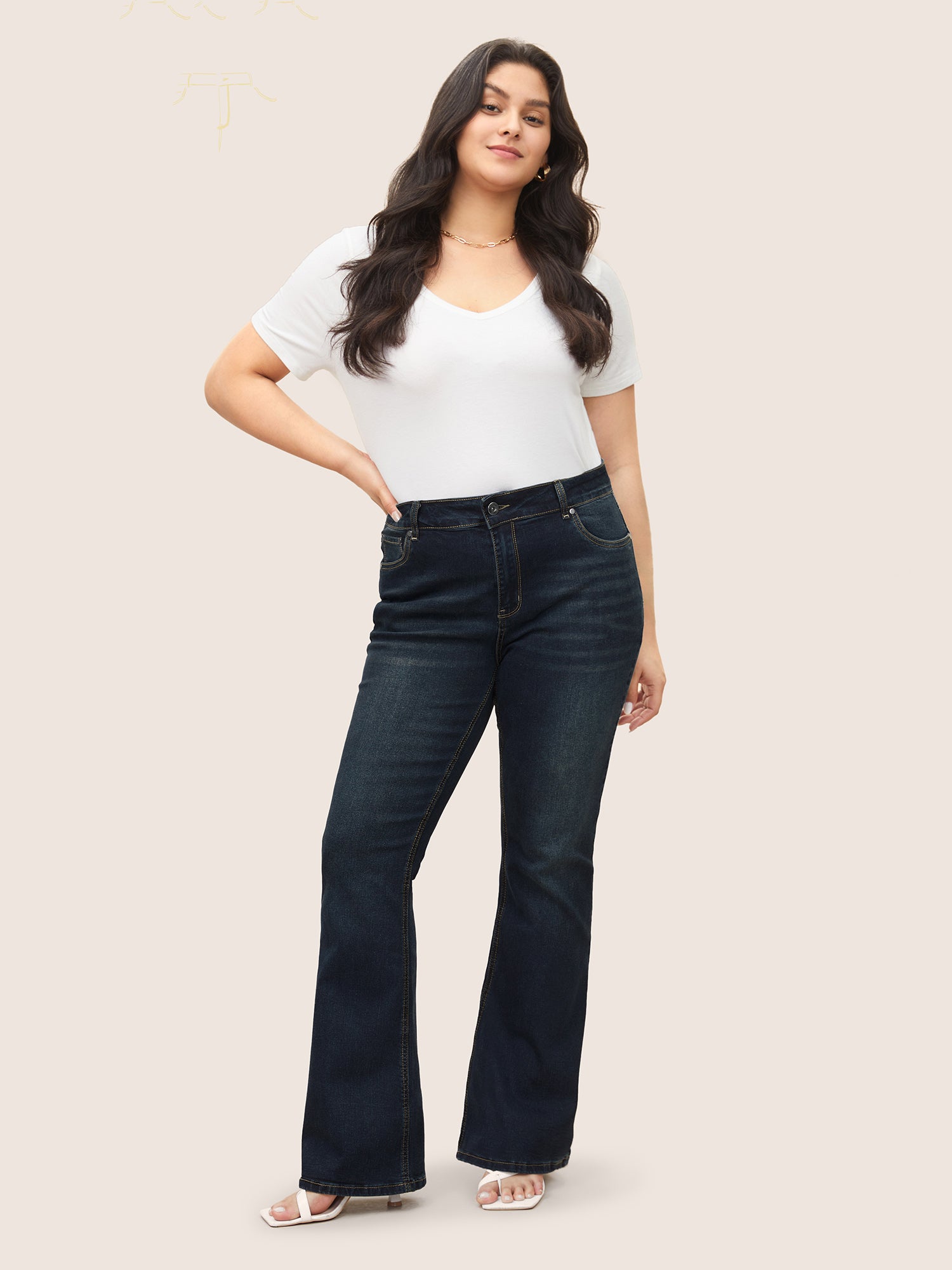 Bootcut Very Stretchy Mid Rise Medium Wash Sculpt Waist Jeans