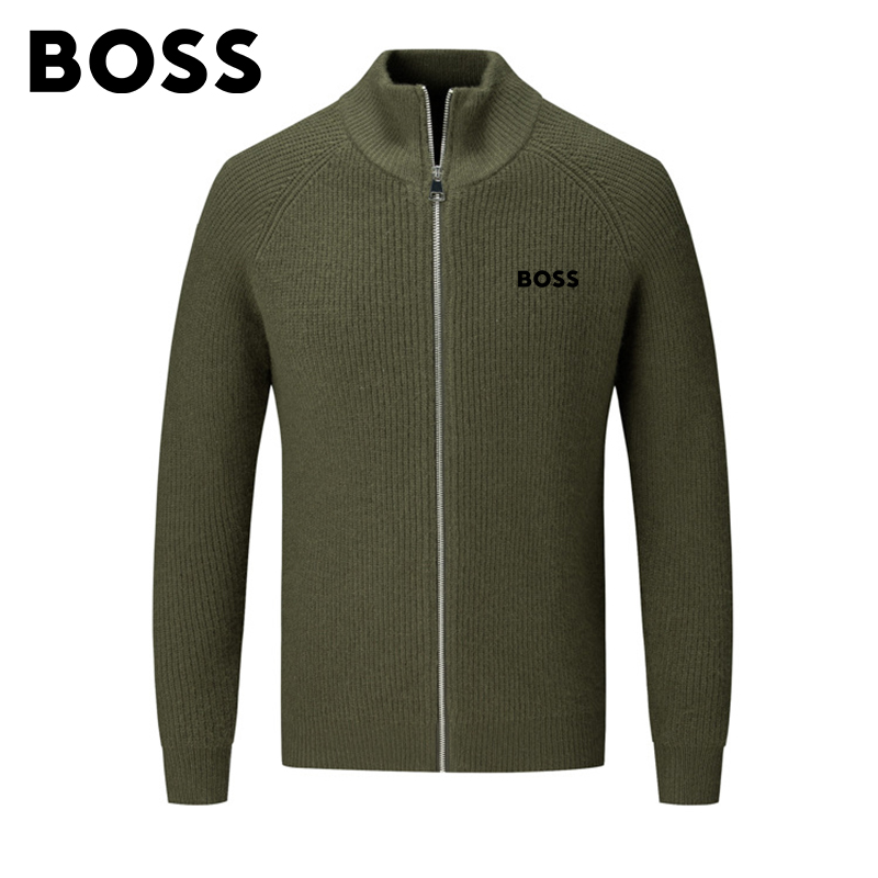 BOSS Men-s Sweater Knitted Cardigan