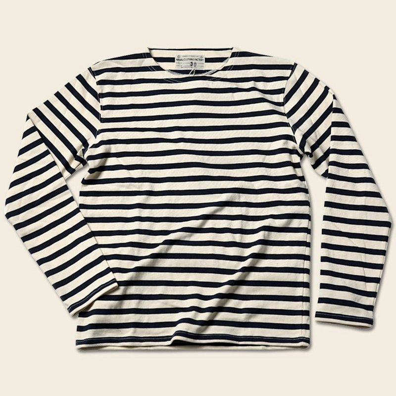 French Sailor Breton Stripe Boat Neck Casual T-shirt