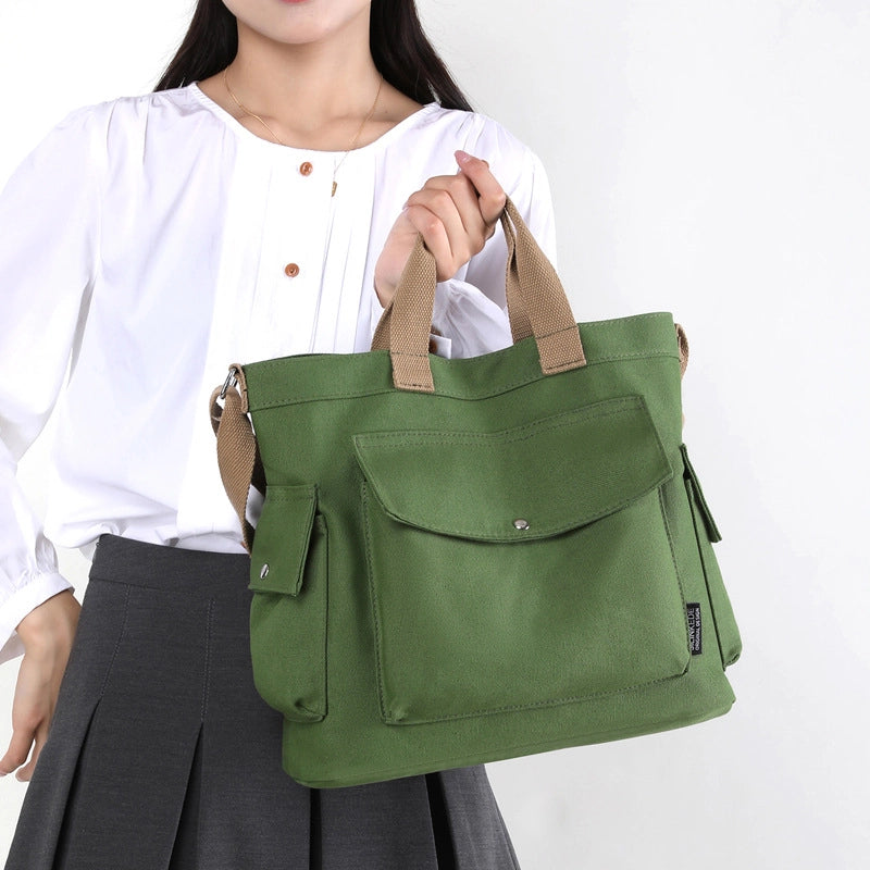 Women's Bag Winter New Shoulder Messenger Bag Trendy Canvas Bag Large Capacity Portable Large Bag Women's Bag