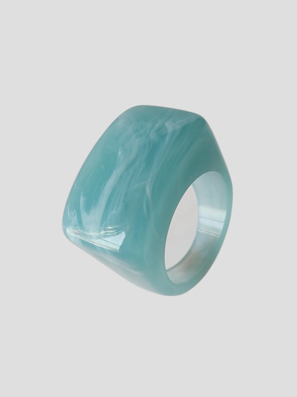 Acrylic 11 Colors Geometric Ring