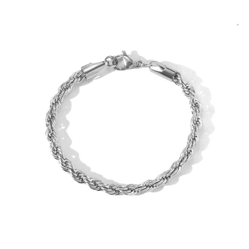 Hip-hop Geometric Stainless Steel Plating 18k Gold Plated Bracelets
