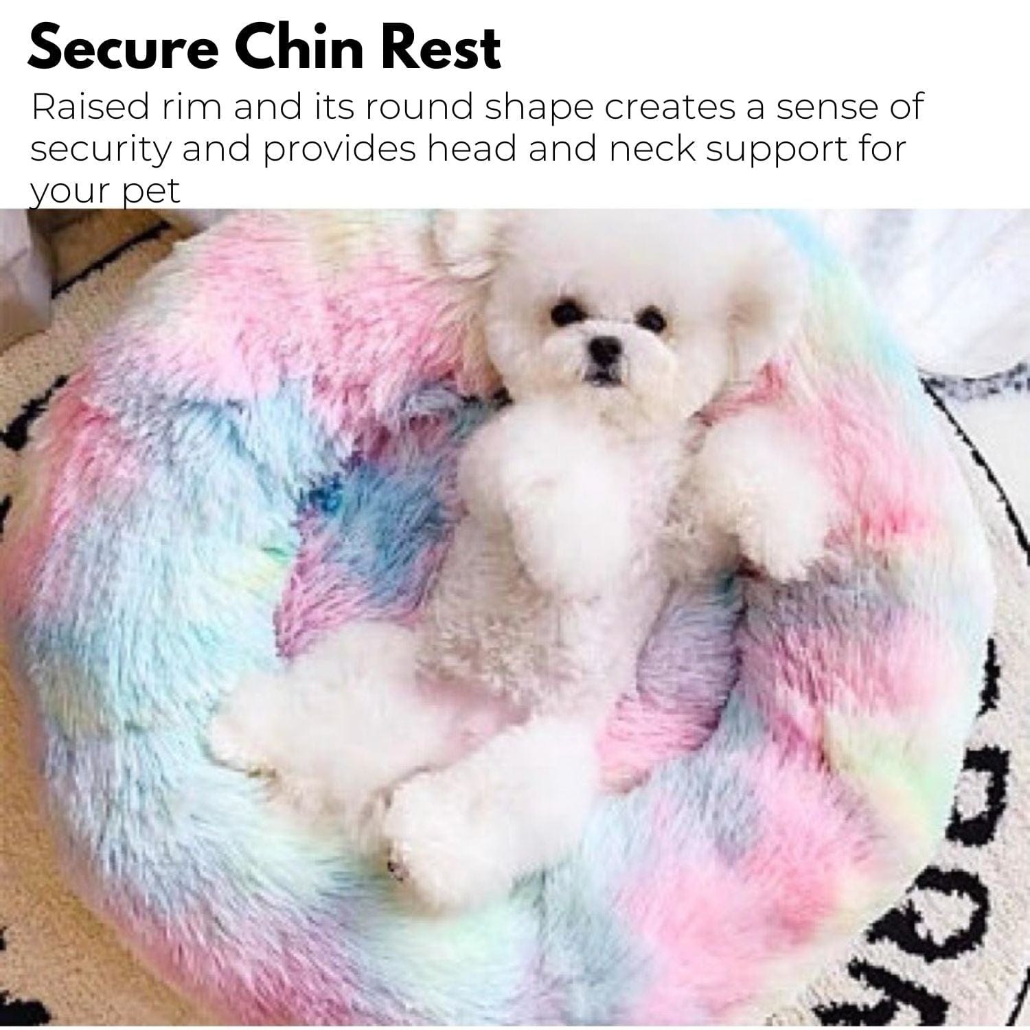Ped Bed Round Plush (80cm Apple Green) - (L22 80cm Apple Green)