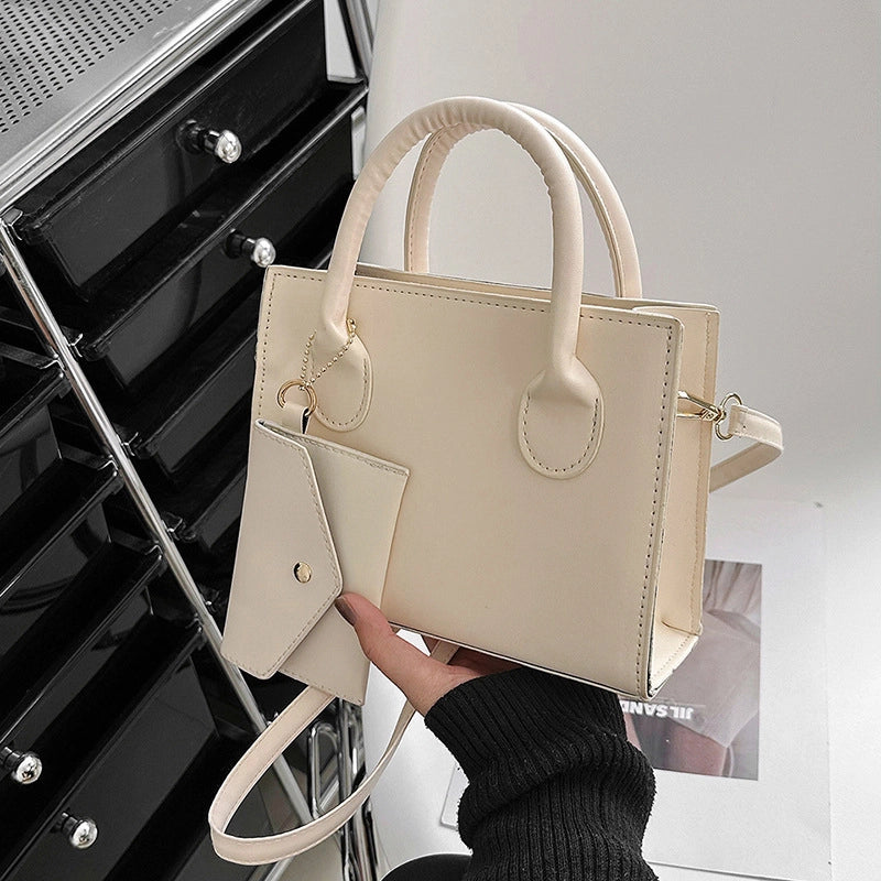 Women's All Seasons Pu Leather Solid Color Elegant Streetwear Square Zipper Square Bag