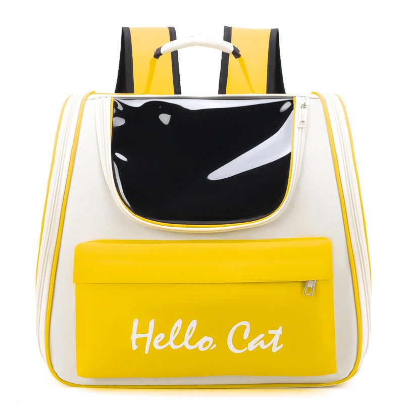 Portable Breathable Cat Bag Oxford Cloth Scratch Resistant Pet Bag Outgoing Pet Backpack Folding Spot