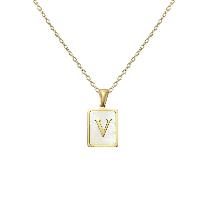 Casual Letter Titanium Steel Metal Pendant Necklace