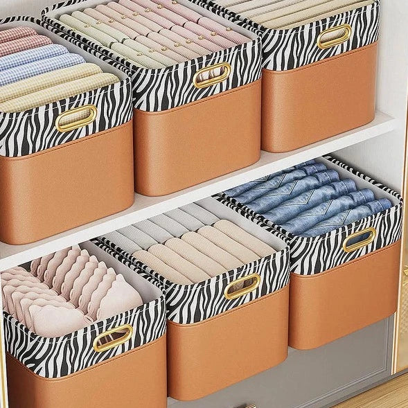 (🎁New Year promotion-30% OFF)Oxford Textile PU Leather Storage Box