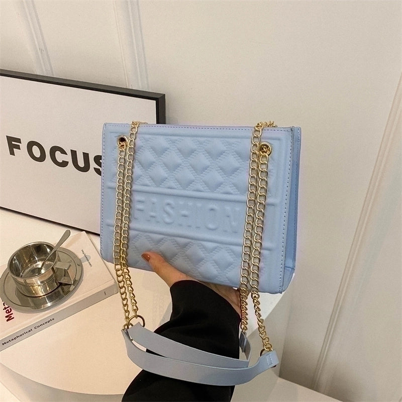 Women's Pu Leather Solid Color Classic Style Zipper Crossbody Bag