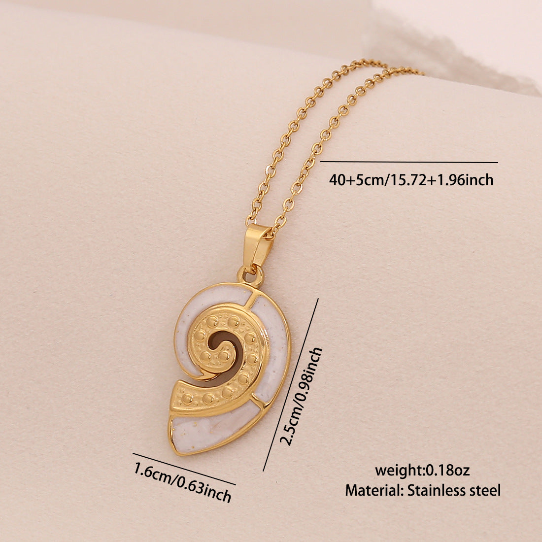 Ocean Series Turtle Seahorse Pendant Conch Dolphin Stainless Steel Necklace Ins Trendy Necklace N1537