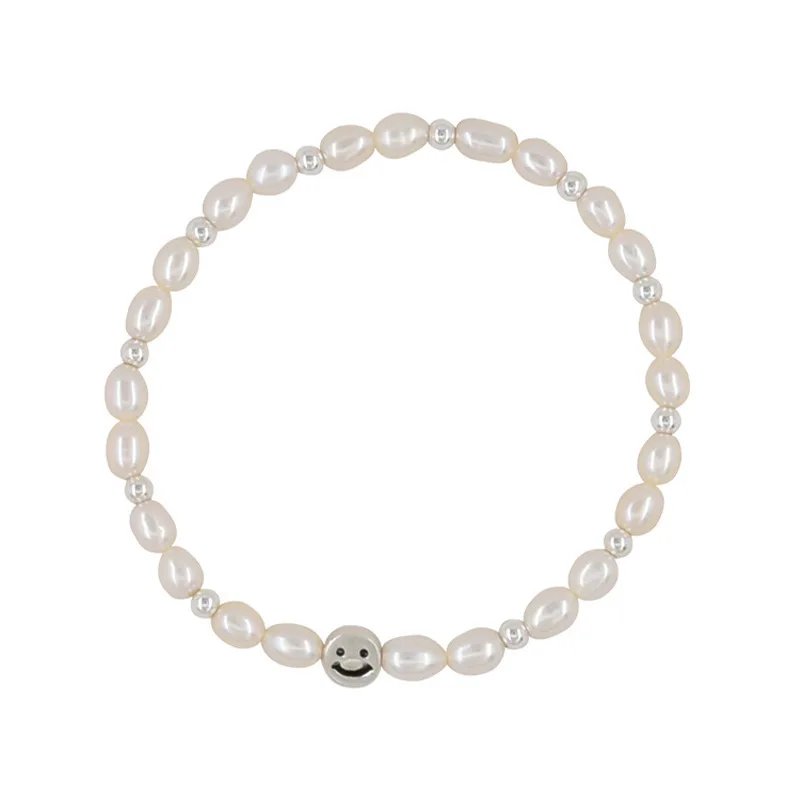 New Arrival Hot Sale Silver Jewelry Female Simple pearl Popular Heart Bracelet for women