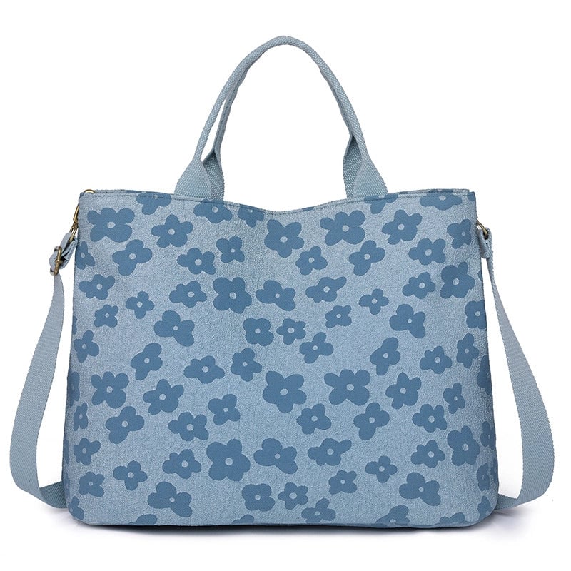 Women's Large Nylon Solid Color Streetwear Sewing Thread Square Zipper Tote Bag