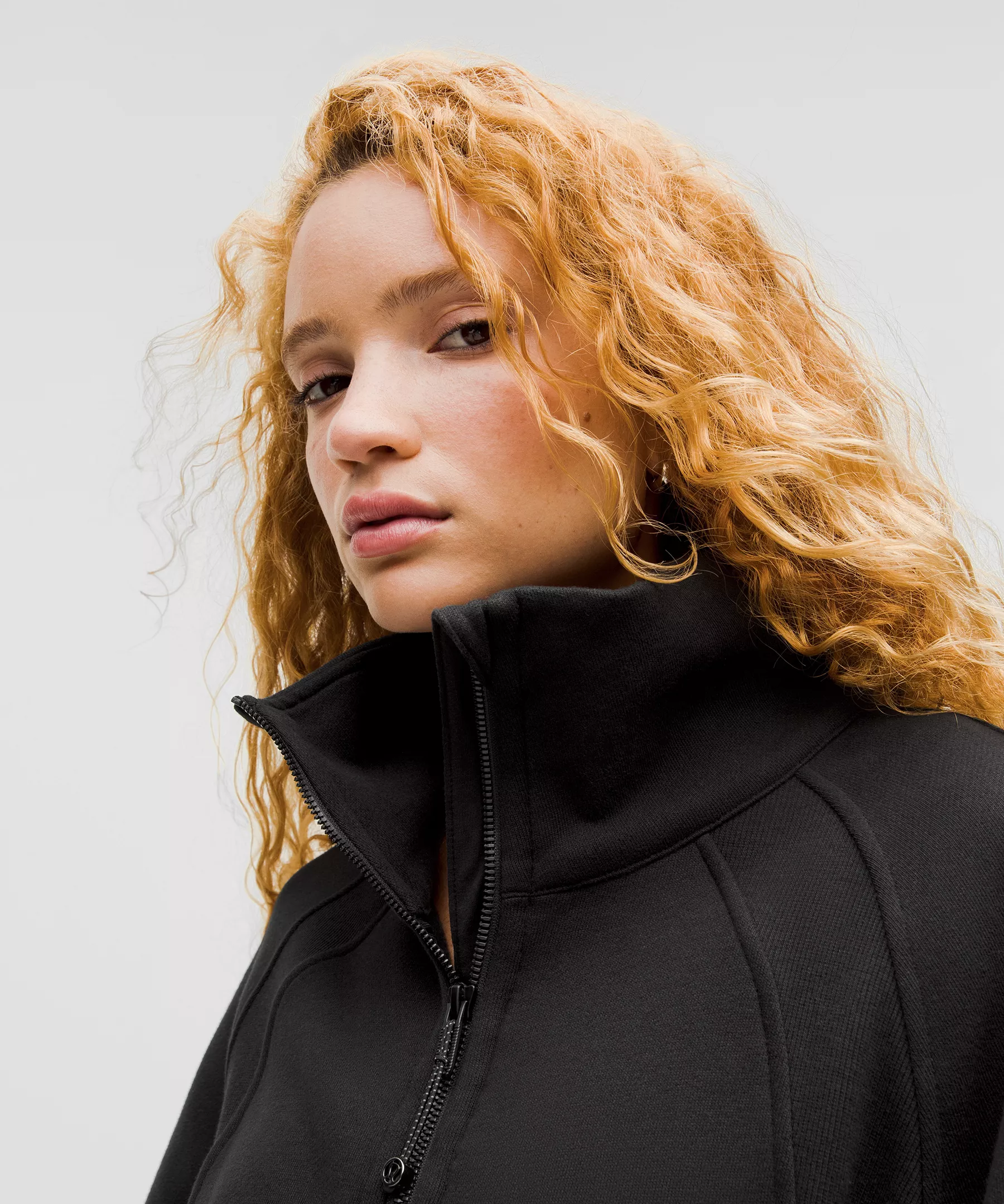 Scuba Oversized Funnel-Neck Half Zip Long