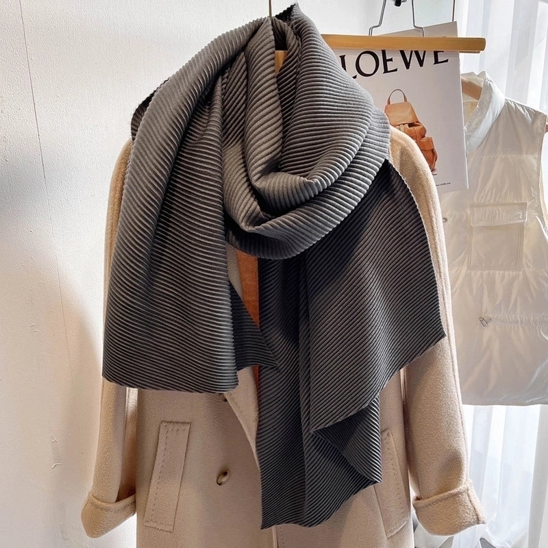 Women's Minimalist Solid Color Imitation Cashmere Polyester Winter Scarves