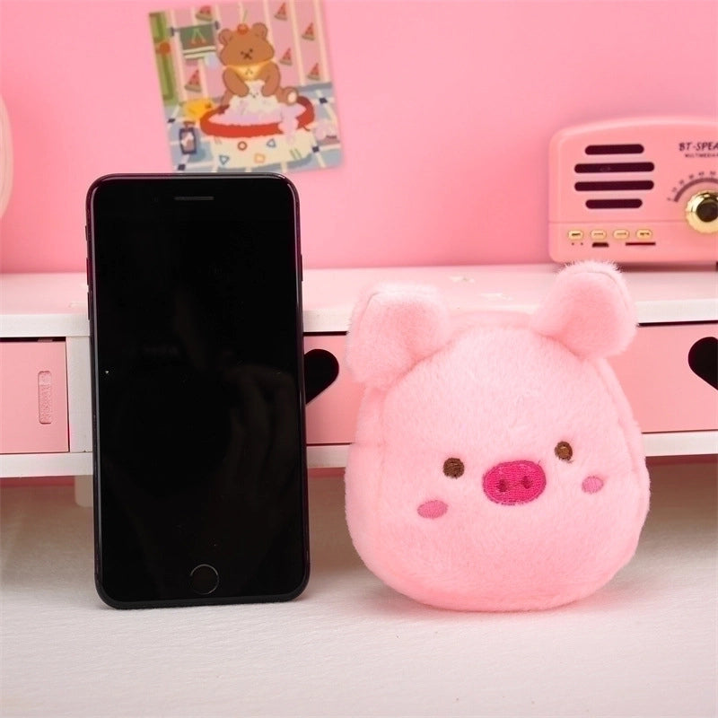 Women's Animal Plush Embroidery Zipper Kids Wallets