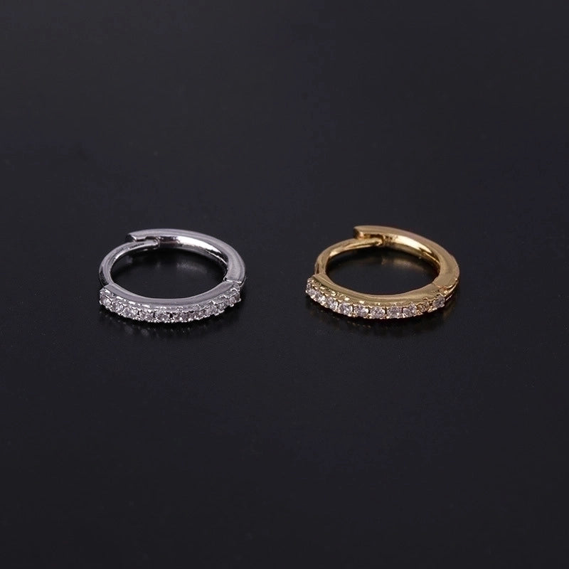 Ear Cartilage Rings & Studs Minimalist Geometric Copper Plating Artificial Gemstones
