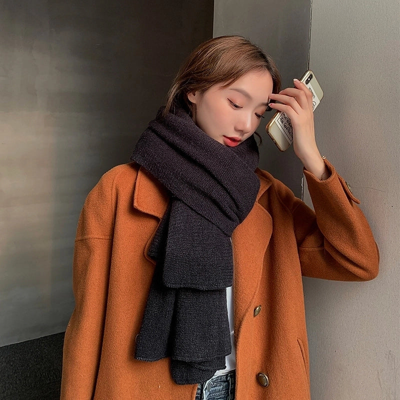 Women's Minimalist Classic Style Color Block Imitation Cashmere Scarf