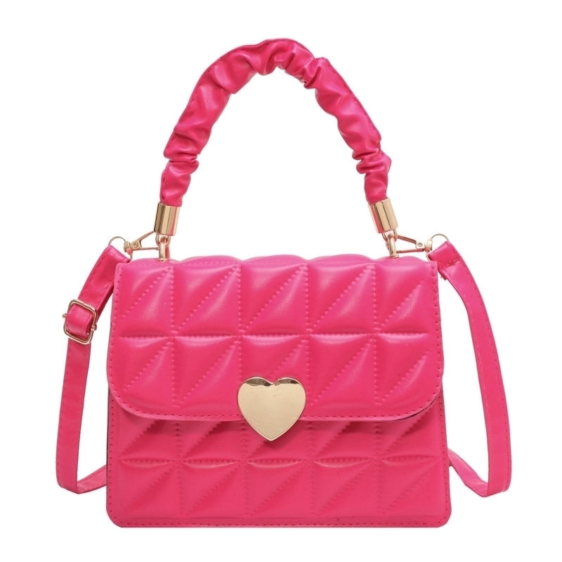 Women's Small Spring&summer Pu Leather Solid Color Fashion Square Flip Cover Handbag