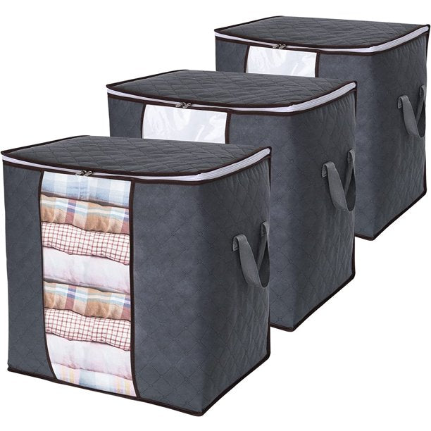 Large Storage Bags Organizer for Clothes. Blankets 5 Packs