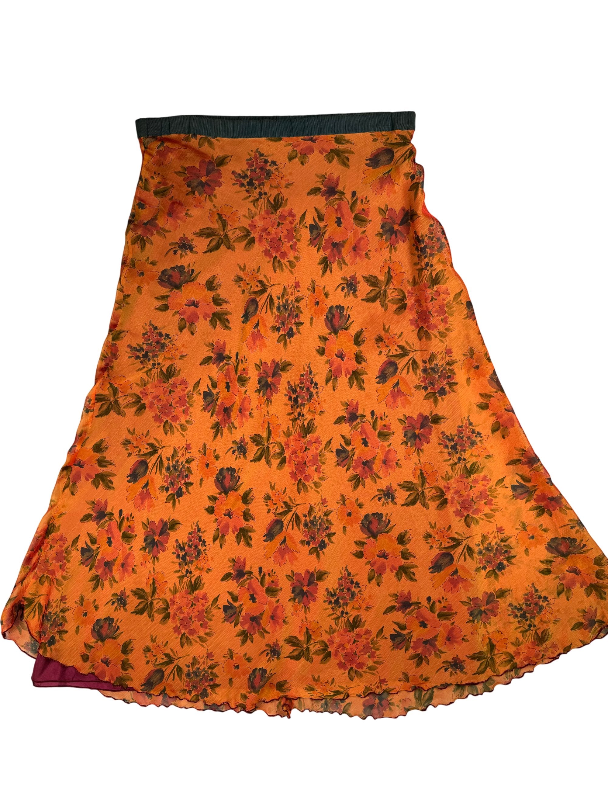 Celine Floral Patterned Midi Skirt