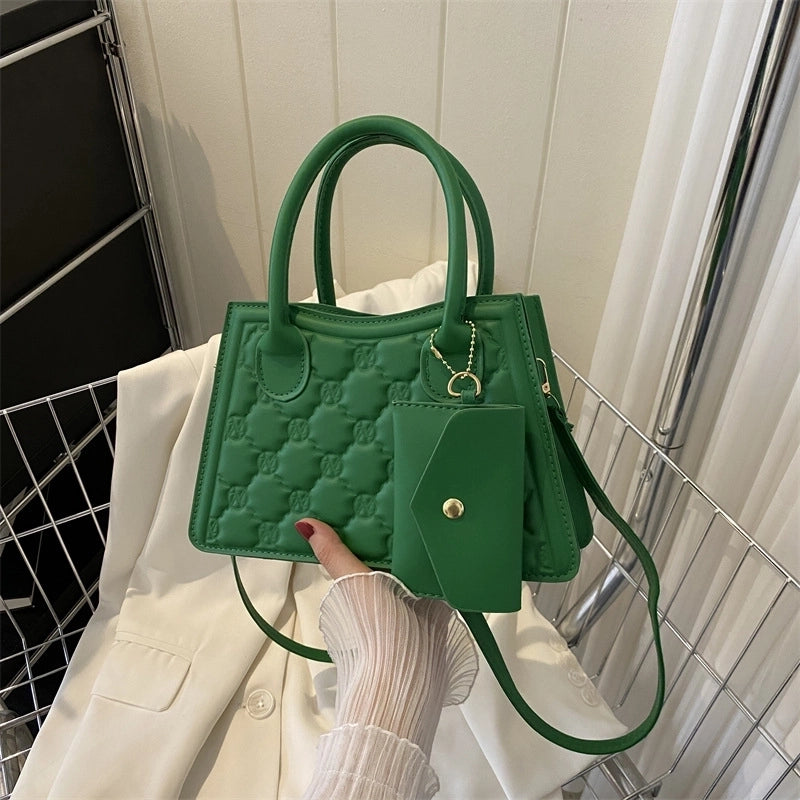 Women's Medium Pu Leather Solid Color Classic Style Zipper Bag Sets Crossbody Bag