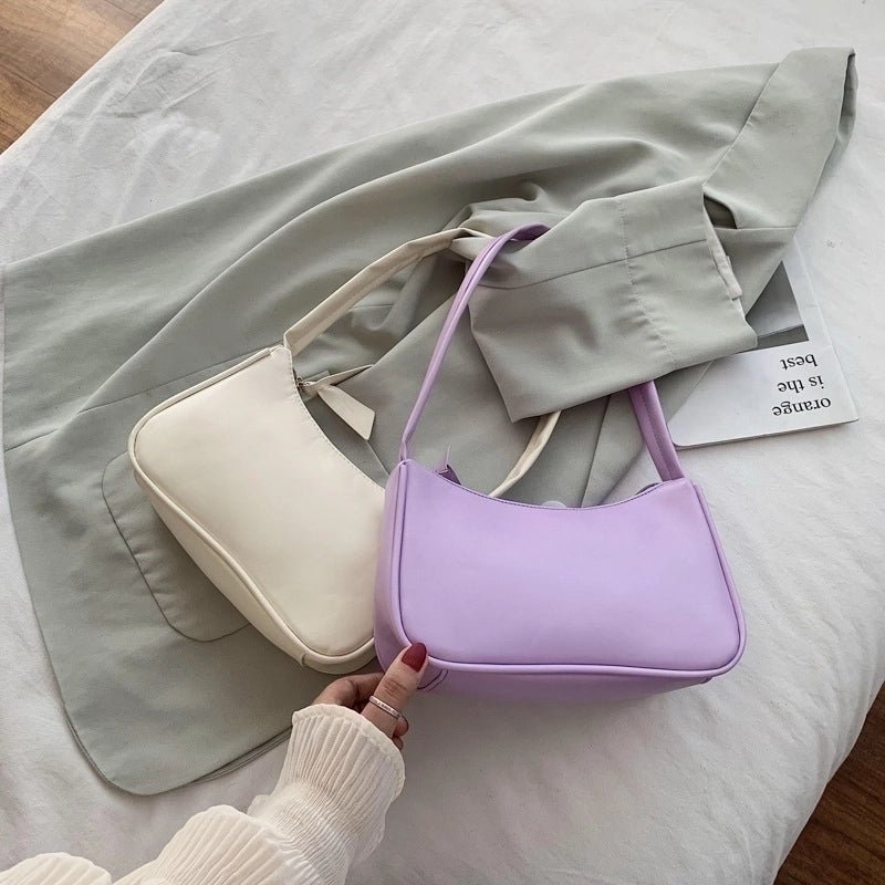 Medium Pu Leather Fashion Underarm Bag Hander Bag
